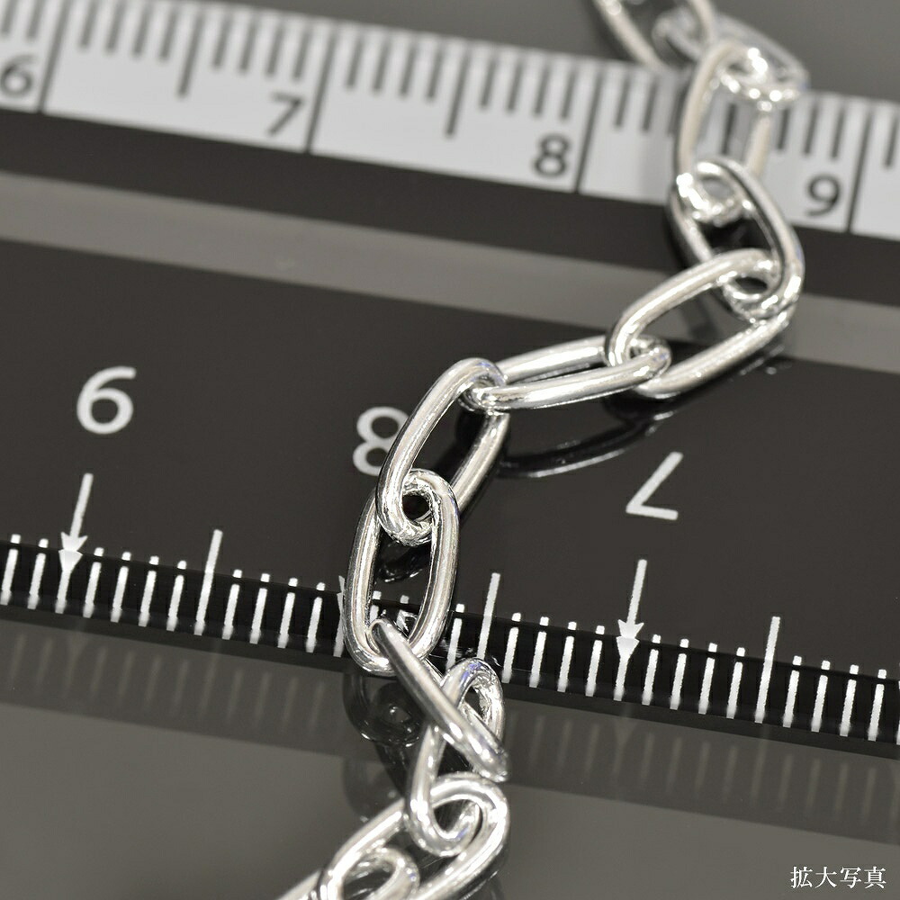 ブレスレット チェーン シルバー925 ロング小豆チェーン 幅4.0mm 長さ17cm｜鎖 銀 Silver アクセサリー レディース メンズ_画像2