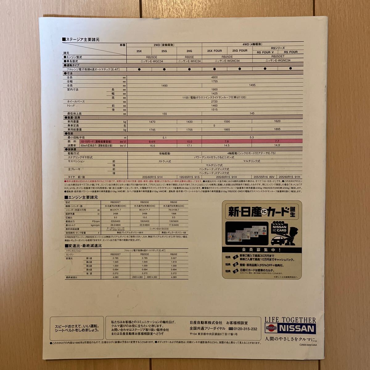 日産ステージア　カタログ　NISSAN STAGEA_画像3