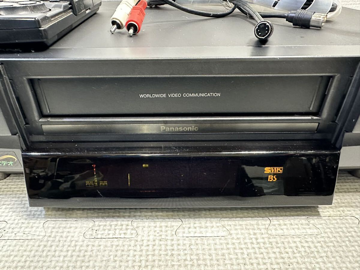 【Panasonic／パナソニック】 NV-BS30S ビデオデッキ VHS デッキ リモコン付き ★ 通電確認済み 現状品の画像3