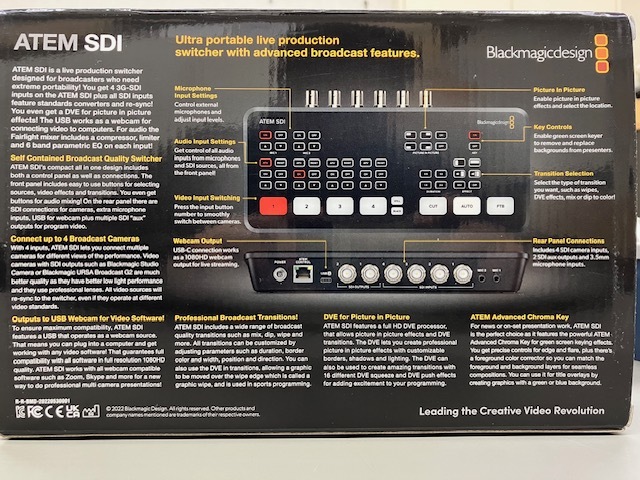 Blackmagic Design ポータブルライブプロダクションスイッチャー ATEM SDI ブラックマジックデザイン　_画像2