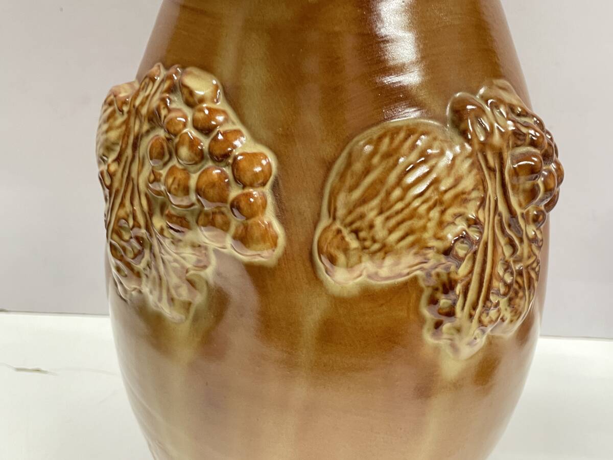コレクター必見 イタリア製 フラワーベース 陶器製 花瓶 高さ約40㎝ インテリア オブジェ 置物 アンティーク ビンテージ コレクション N991_画像4