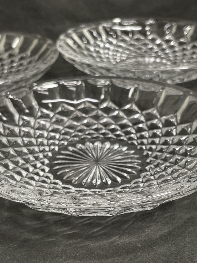 ● コレクター必見 ガラスプレート 5客 お皿 小皿 直径13cm ガラス製 食器 レトロ コレクション ma63の画像5