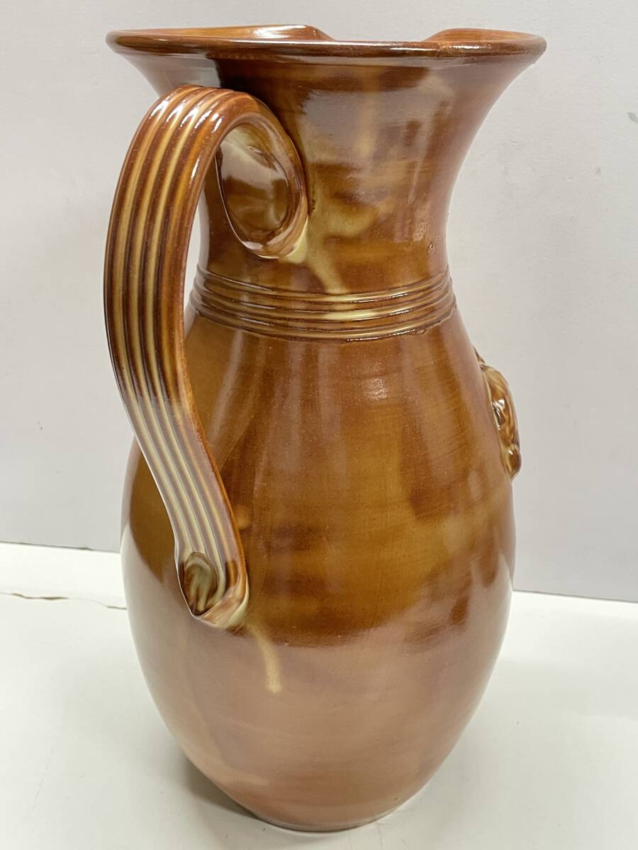 コレクター必見 イタリア製 フラワーベース 陶器製 花瓶 高さ約40㎝ インテリア オブジェ 置物 アンティーク ビンテージ コレクション N991_画像5
