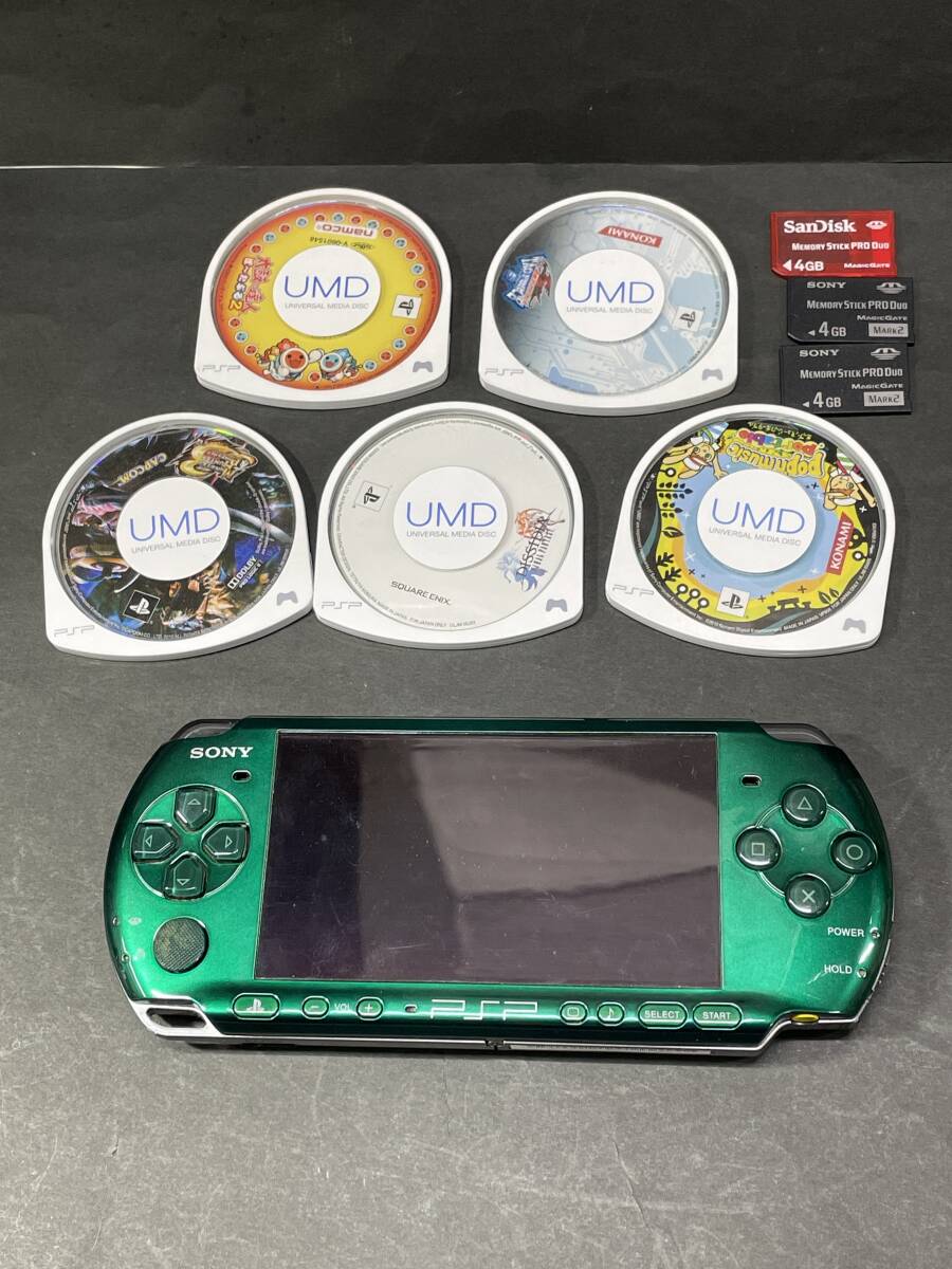 ★コレクター必見 PSP プレイステーションポータブル 本体 ソフト SDカード 動作未確認 ゲーム 遊び コレクション T397_画像1