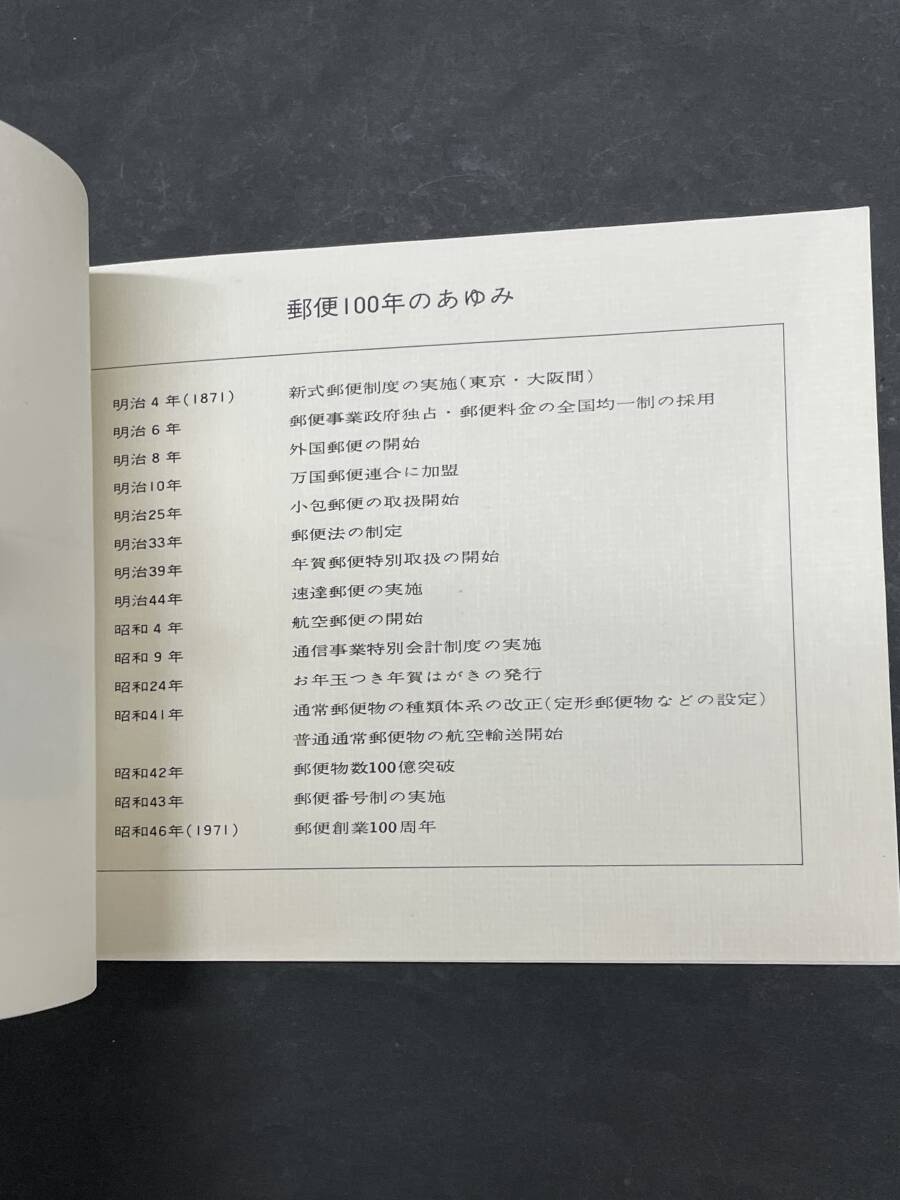 ★コレクター必見 郵便創業100年記念 昭和46年4月20日 郵政省 スーベニアカード 日本切手 レトロ コレクション T497_画像5