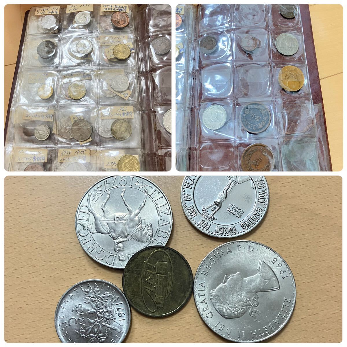 コインアルバム 2冊セット 硬貨 保存 ホルダー 収集 コインケース コレクション 保管 の画像3