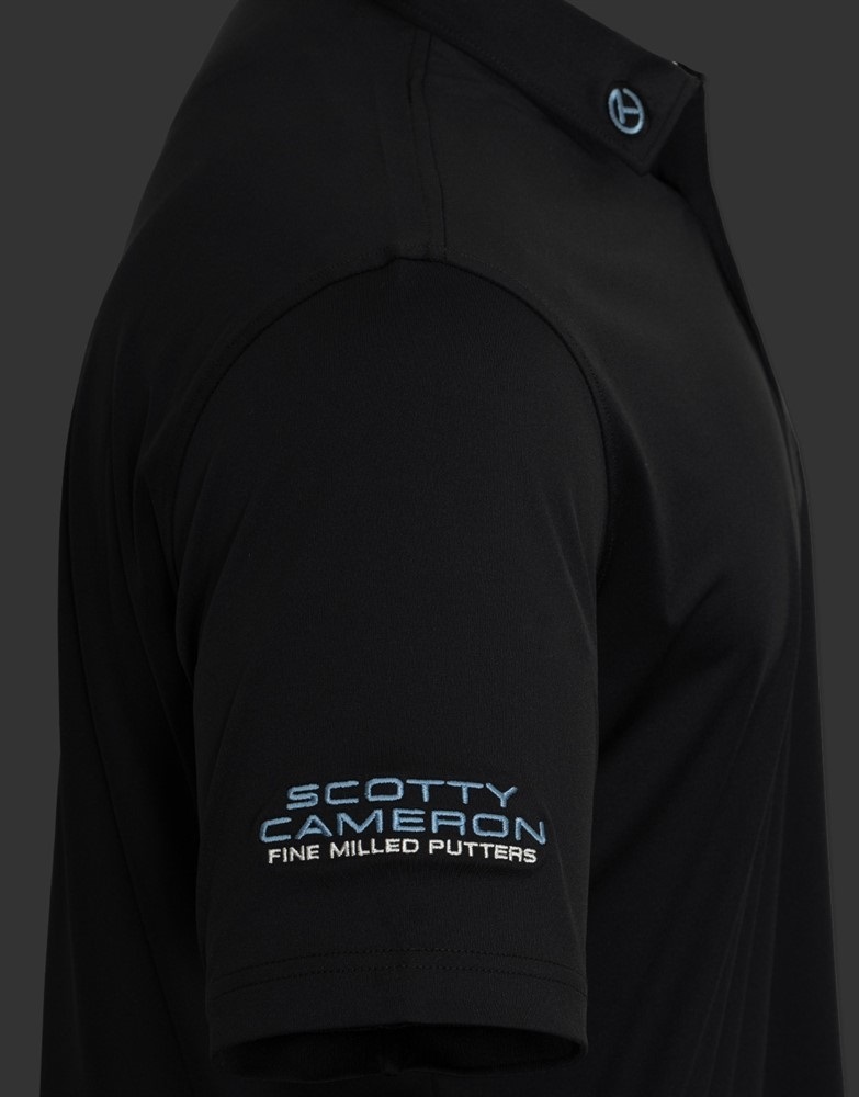 2024年 Scotty Cameron - Scotty Bulldog - Solid Performance Jersey - Black スコッティ・キャメロン ポロシャツ XL 新品の画像3