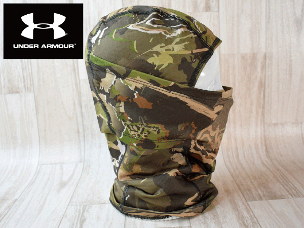 ★未使用品★UNDER ARMOUR アンダーアーマー バレン 迷彩柄 目出し帽 バラクラバ ビーニー ネックウォーマー 2WAY フリーサイズ A227_画像4