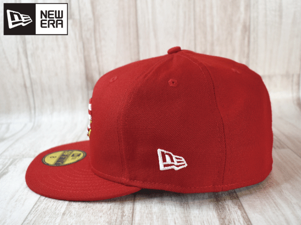 ★未使用品★NEW ERA ニューエラ MLB CINCINNATI REDS レッズ 59FIFTY 8 63,5cm フラットバイザー キャップ 帽子 A89_画像4