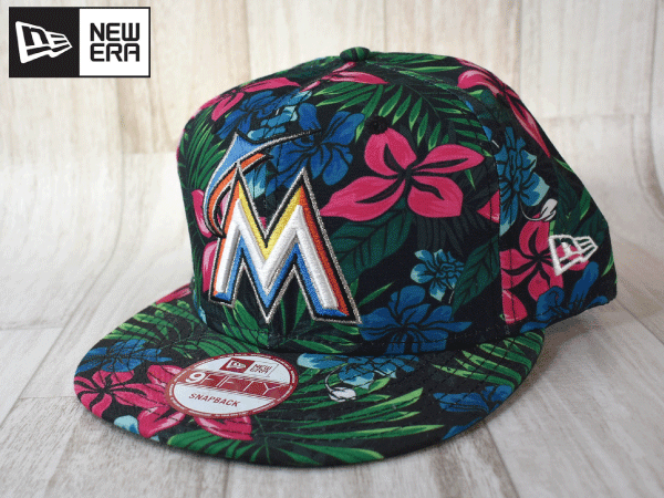 ★未使用品★NEW ERA ニューエラ MLB MIAMI MARLINS マーリンズ 9FIFTY フリーサイズ キャップ 帽子 USモデル A133_画像1