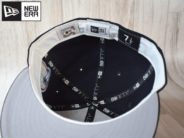 ★未使用品★NEW ERA ニューエラ NY YANKEES ニューヨーク ヤンキース 59FIFTY 7-1/2 59.6cm サイドパッチ キャップ 帽子 USモデル J73_画像6