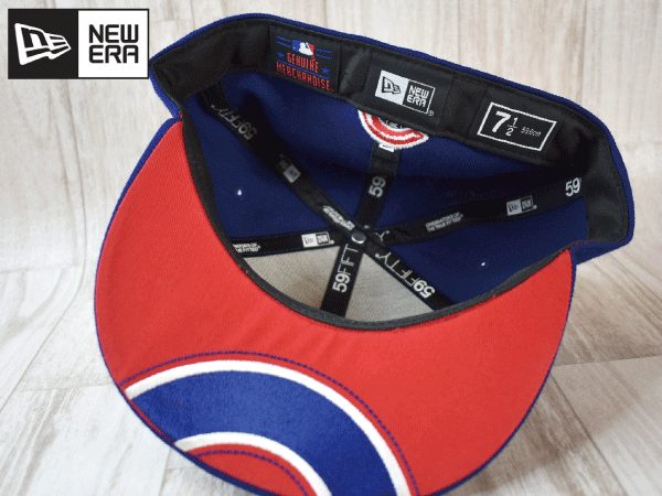 ★未使用品★NEW ERA ニューエラ MLB CHICAGO CUBS カブス 59FIFTY 7-1/2 59.6cm キャップ 帽子 USオールドモデル A204_画像6