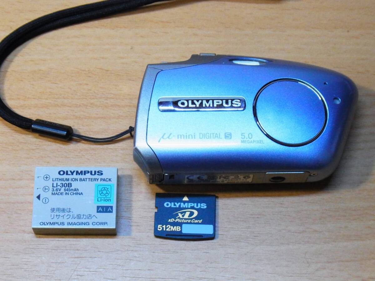 【難あり】OLYMPUS μ-mini DIGITAL S 生活防水デジカメ 512MBメモリーカード付き_画像1