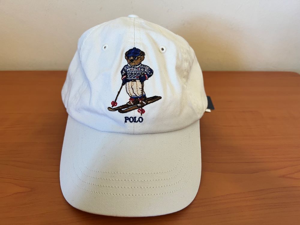 新品 Polo Ralph Lauren ラルフローレン　ベア柄　帽子　白_画像1