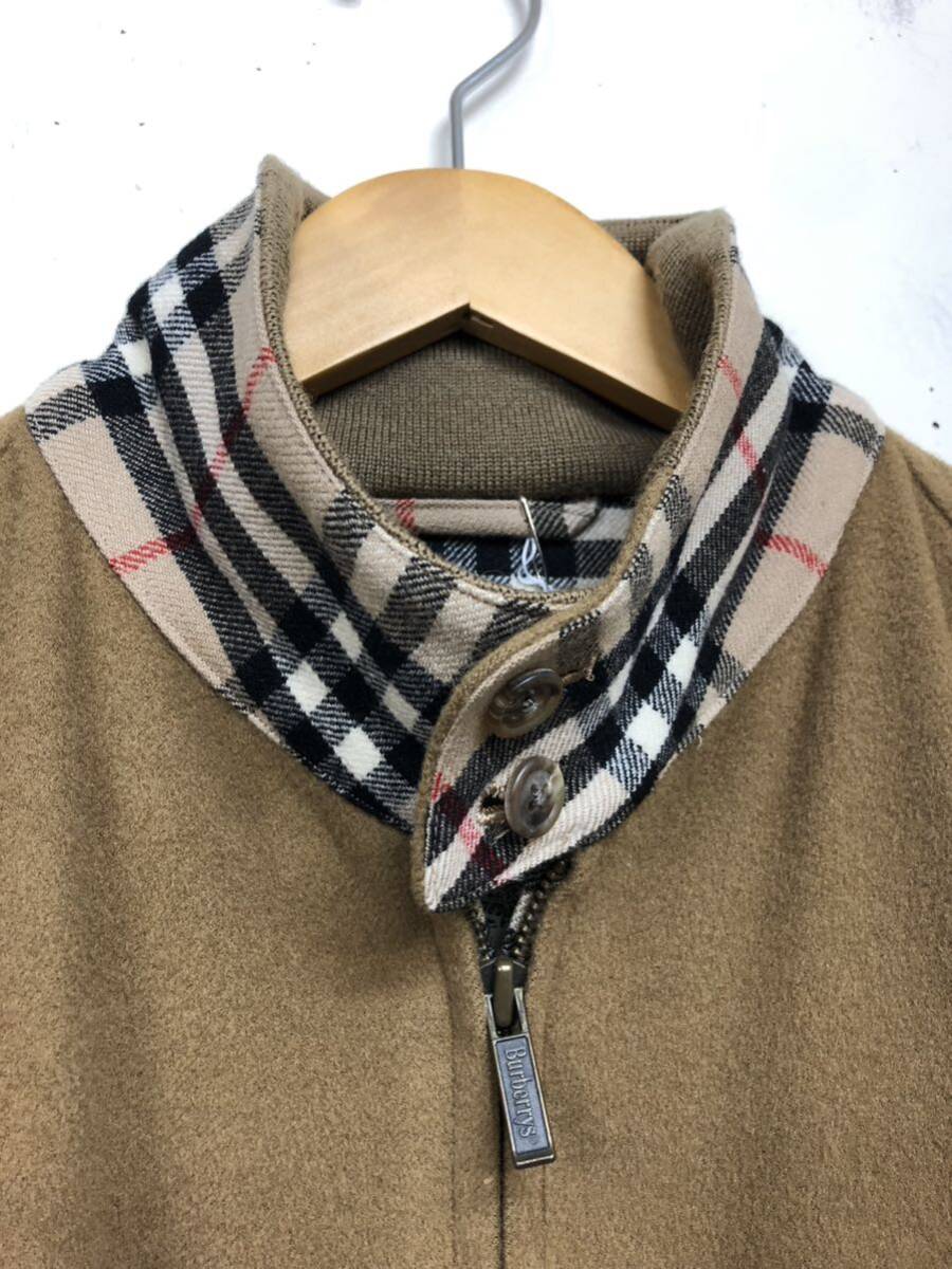 美品 バーバリー【大人気 ウール スイングトップ 希少サイズ L】BURBERRY ブルゾン ジャケット アウター ノバチェック キャメルの画像4