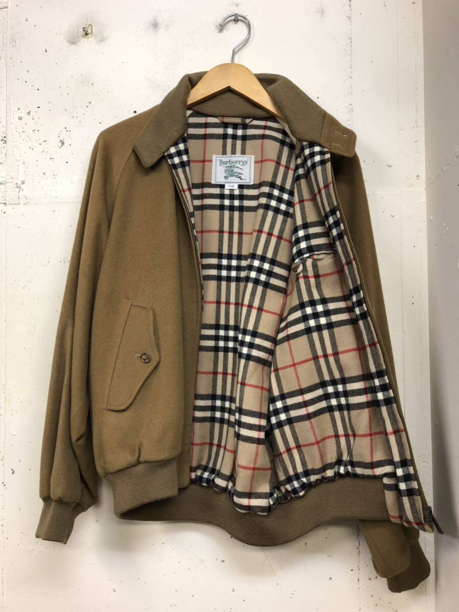 美品 バーバリー【大人気 ウール スイングトップ 希少サイズ L】BURBERRY ブルゾン ジャケット アウター ノバチェック キャメルの画像7