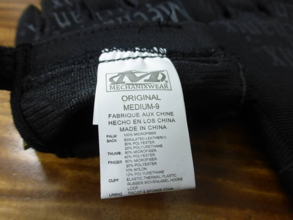 Mechanix Wear The Original Glove Black, メカニック グローブ オリジナル L サイズ Black/Gray #1 送料無料 ブラック / グレイ 文字_画像4