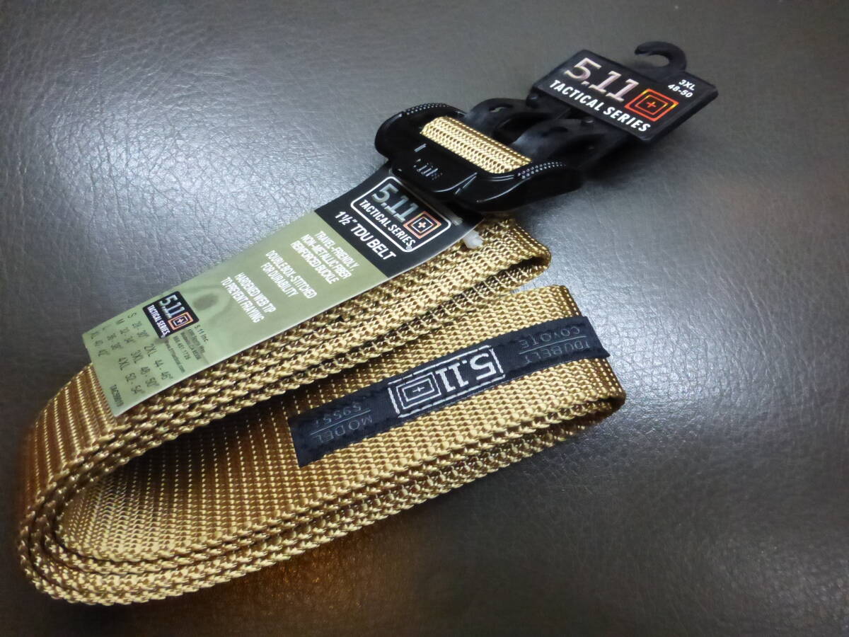 5.11 タクティカル TDU ベルト 1‐1/2 インチ （38mm）幅 Kangaroo Tan / Lサイズ 59552BKS TDU Belt 送料無料 511 Tactical TDU Beltの画像2