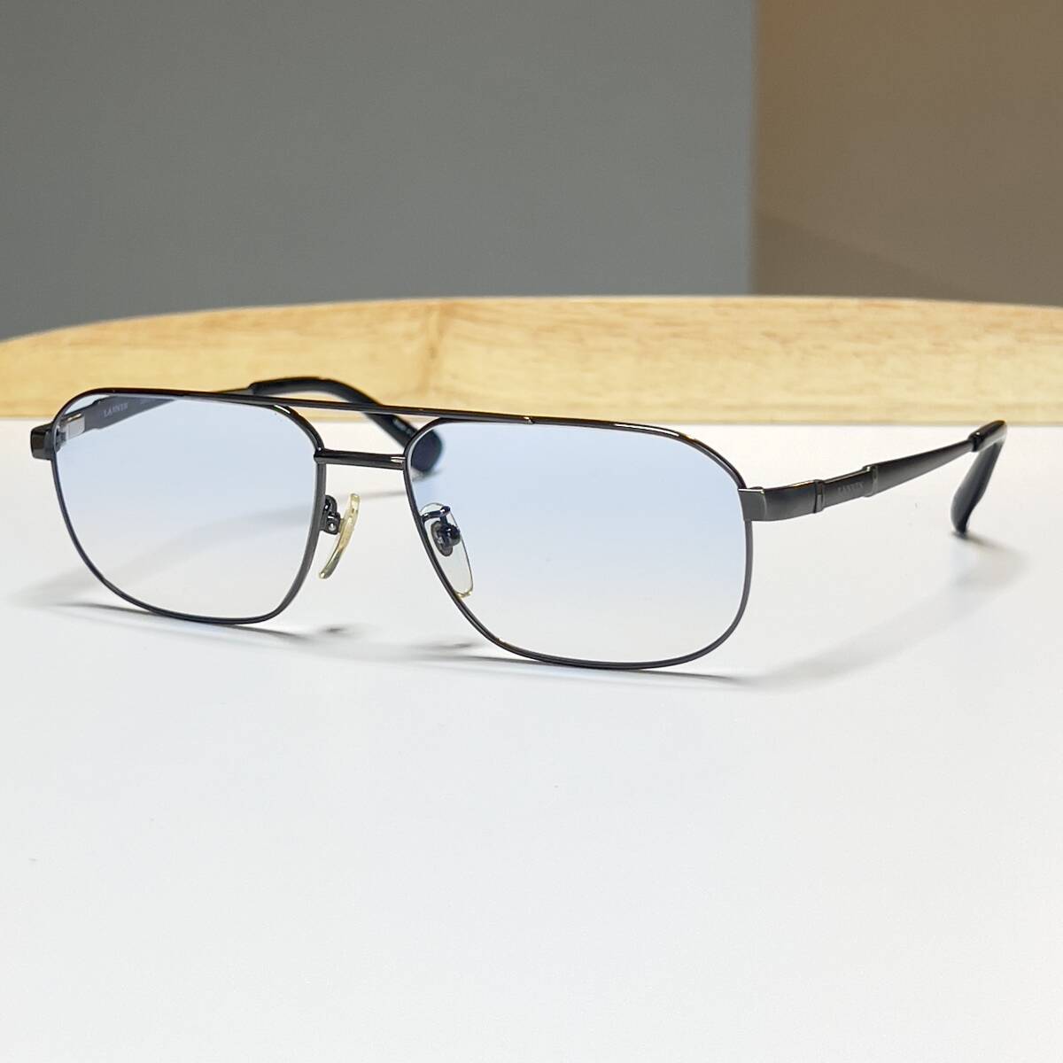 ◆LANVIN ランバン 日本製 LN0769 Ti-P 眼鏡フレーム メガネ メンズ 57□16-140 ロゴ入りテンプル_画像1