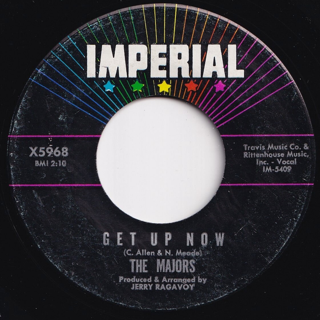 Majors Get Up Now / One Happy Ending Imperial US X5968 206168 R&B R&R レコード 7インチ 45_画像1