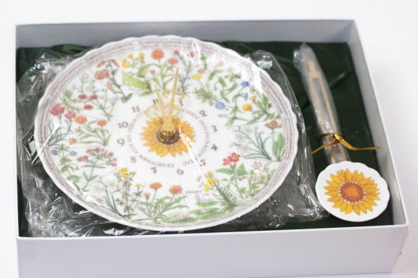 Noritake Noritake von Linnaei collection Lynn ne collection item Lynn ne. flower clock ... clock Special made stand box attaching #18318