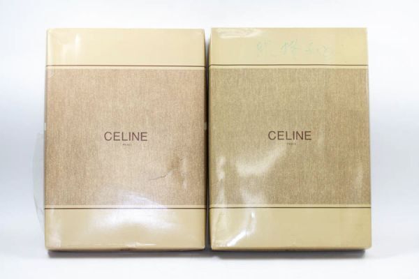 CELINE セリーヌ 合繊掛けふとん 肌掛 キルトケット 140cm×190cm 綿100% ブルー ピンク 寝具 箱付き 2個セット #18286_画像9