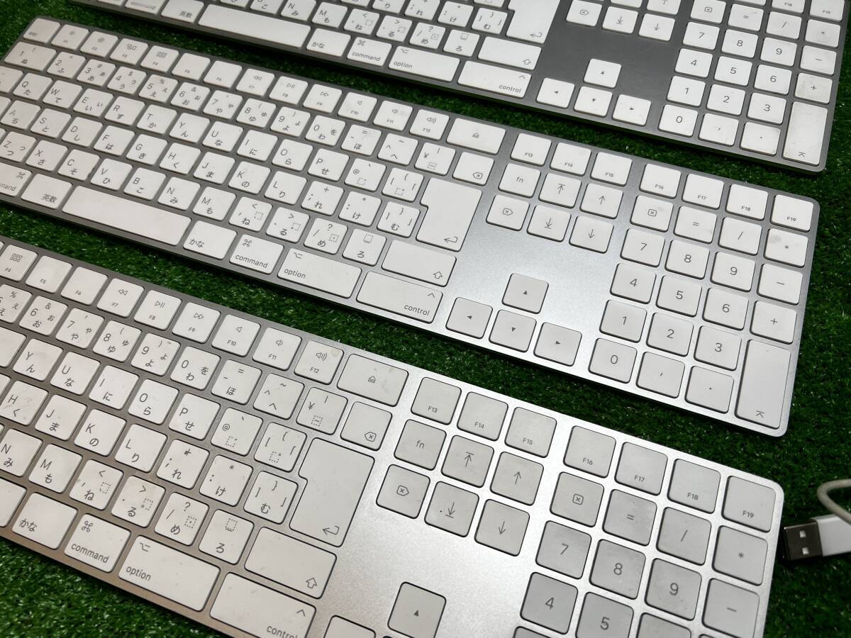 3台まとめて Apple アップル 純正 Magic Keyboard A1843 (テンキー有) 日本語 キーボード USBケーブルは2本の画像3