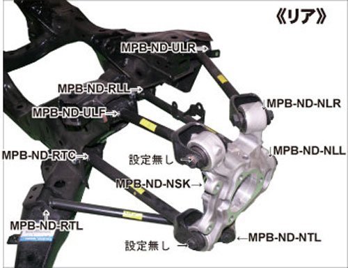 ロードスター ピロ ブッシュ 前後 セット RC**ND5RC NDERC 共通 AS-MPB-ND 前後フルセット ノーマルポジション 仕様_画像3