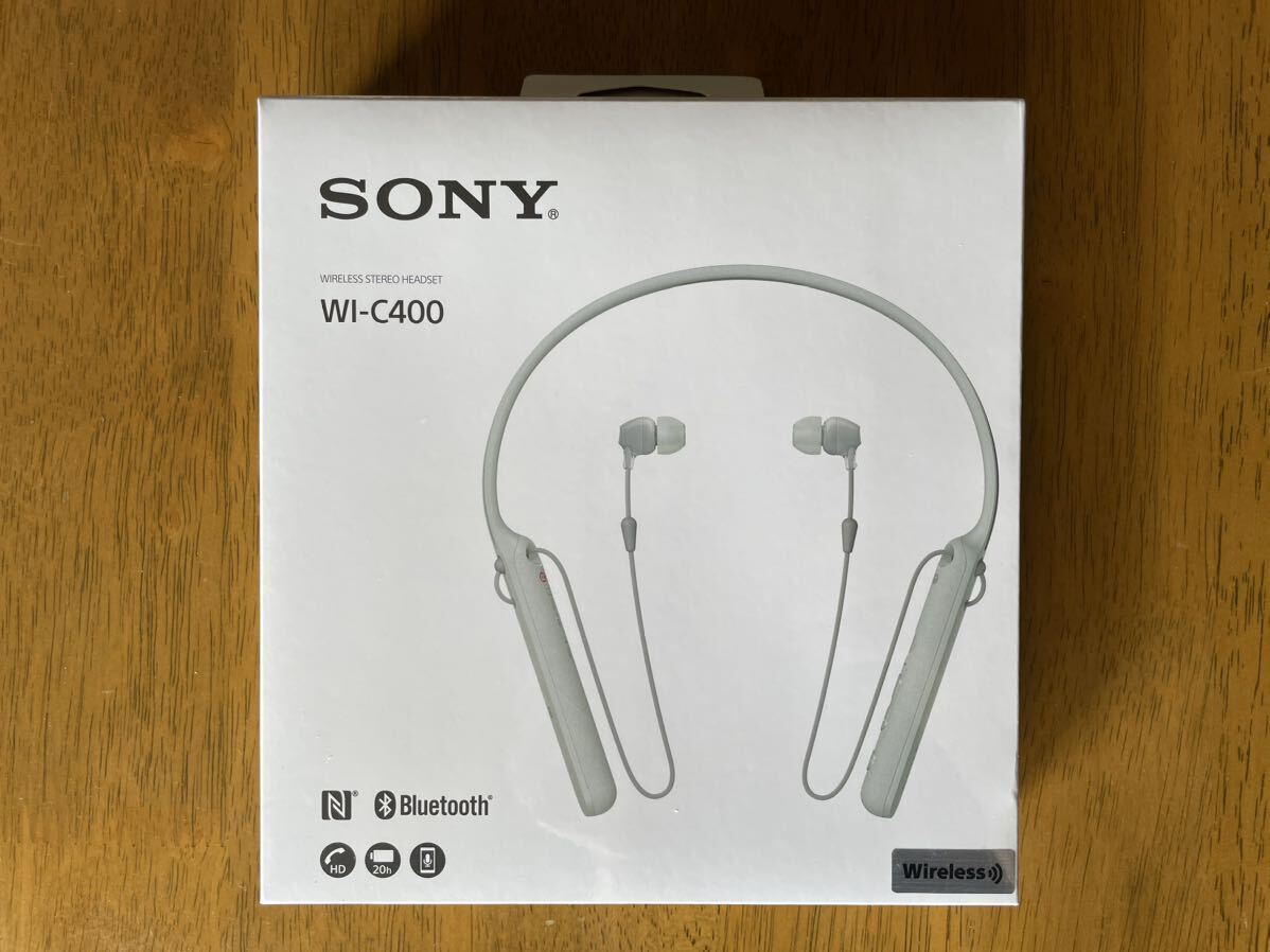 ソニー ワイヤレスステレオヘッドセット ホワイト SONY WI-C400(W)
