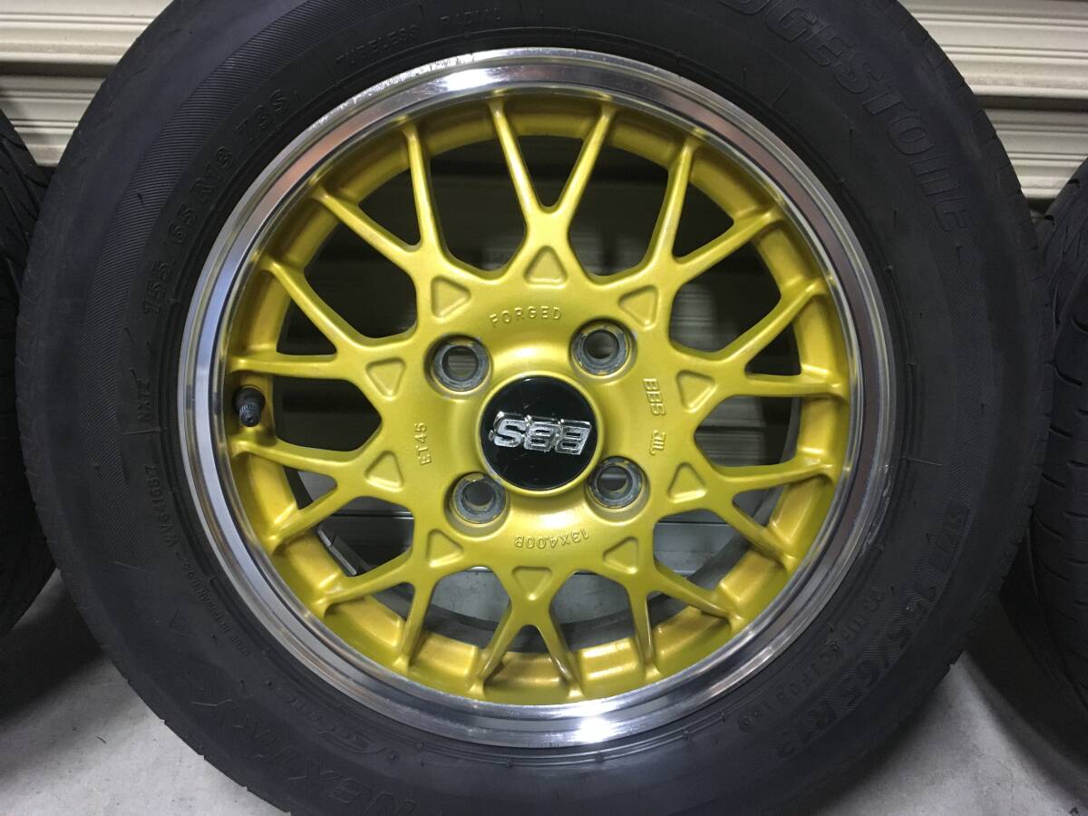 ガツ－ンと値下げ致しました。スバル BBS 13インチ 4本 鍛造 ヴィヴィオ プレオ サンバ－の画像4