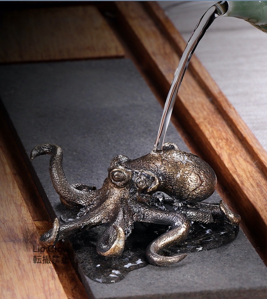 新作蛸 タコ 銅のタコ 置物 オクトパス インテリア アンティーク_画像2