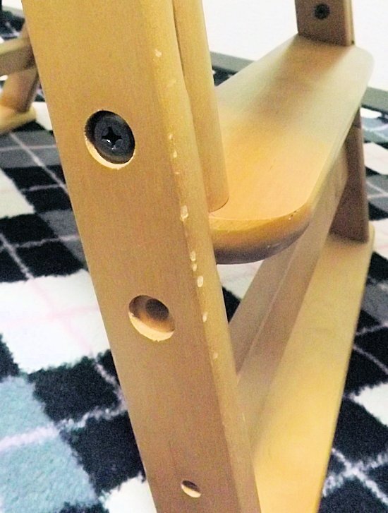 澤田木工所 ハイチェア 木製 テーブル　折りたたみ式_画像10