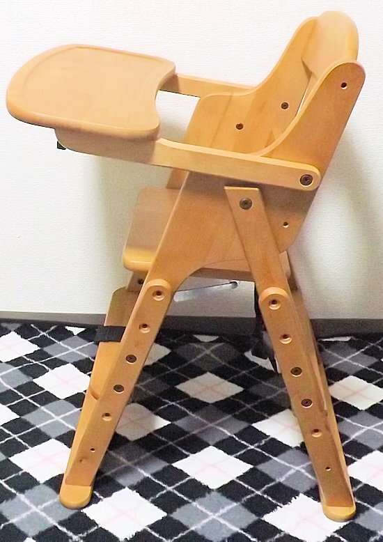 澤田木工所 ハイチェア 木製 テーブル　折りたたみ式_画像4