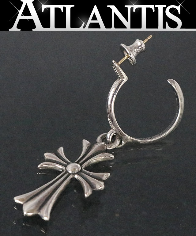 CH クロムハーツ ピアス 優柔不断 tiny ch cross hoop 片耳 美品 CH クロムハーツ ピアス 優柔不断 tiny ch cross hoop 片耳 美品