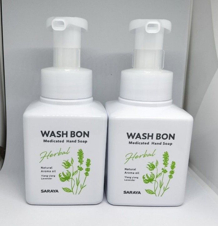 サラヤ WASH BON ウォシュボン ハーバル薬用 ハンドソープ 本体 310ml　2個