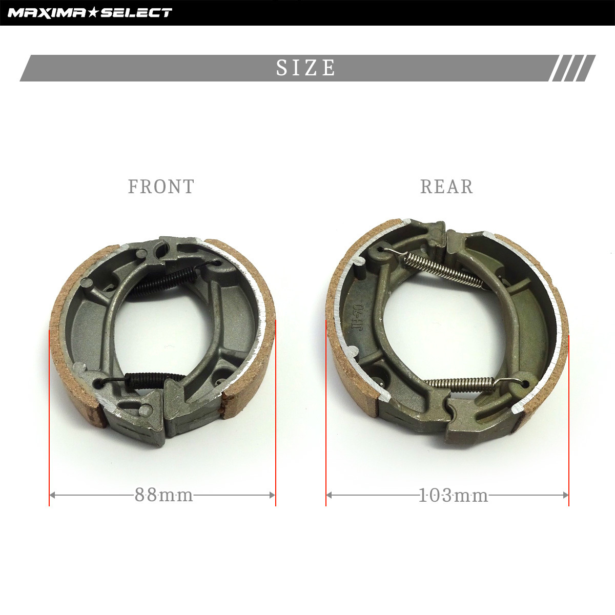 ブレーキシュー 前後セットトゥデイ TODAY AF61 AF67 ディオチェスタ AF62 AF68 フロント リア ホンダ対応 メンテナンス_画像2