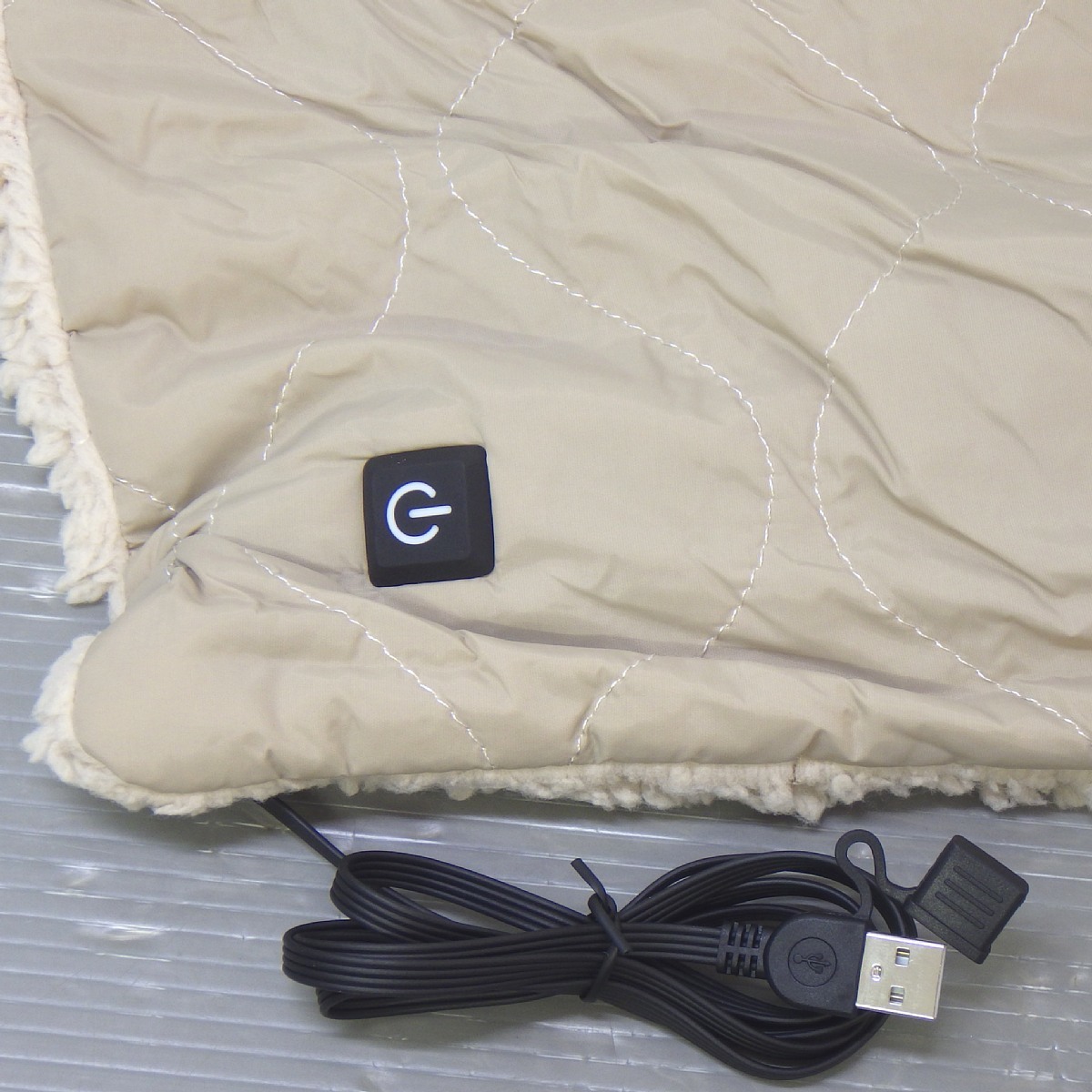 package damage Yuasa USB supply of electricity electric heating heater attaching portable electric blanket YCB-CU25C beige 90cm×60cm lap blanket 