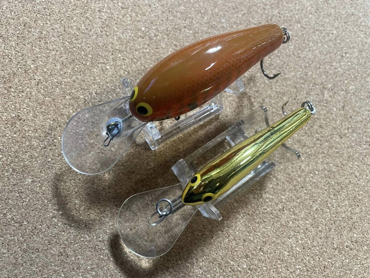 中古 bagley ORIGINAL Diving B3 ODB3：3” 11/16oz 0～16’ ウエイテッドリップ仕様と Bagley's Bassn Shad 旧ロゴ 2個セットの画像1