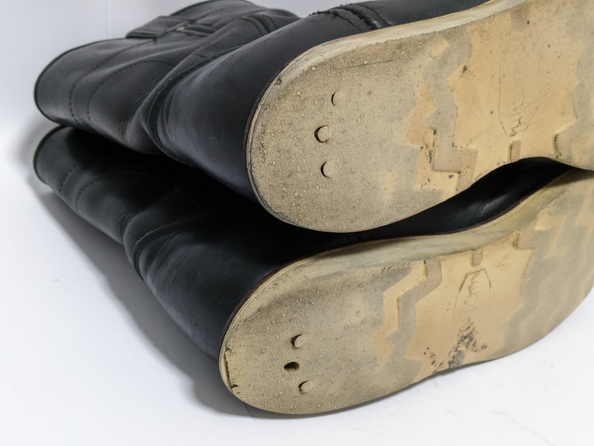 CHIPPEWA 26.5cm ペコスブーツ 高級靴 本革 ブラック アメカジ ブーツ メンズ レザー プレーントゥ 紳士靴 送料無料の画像7