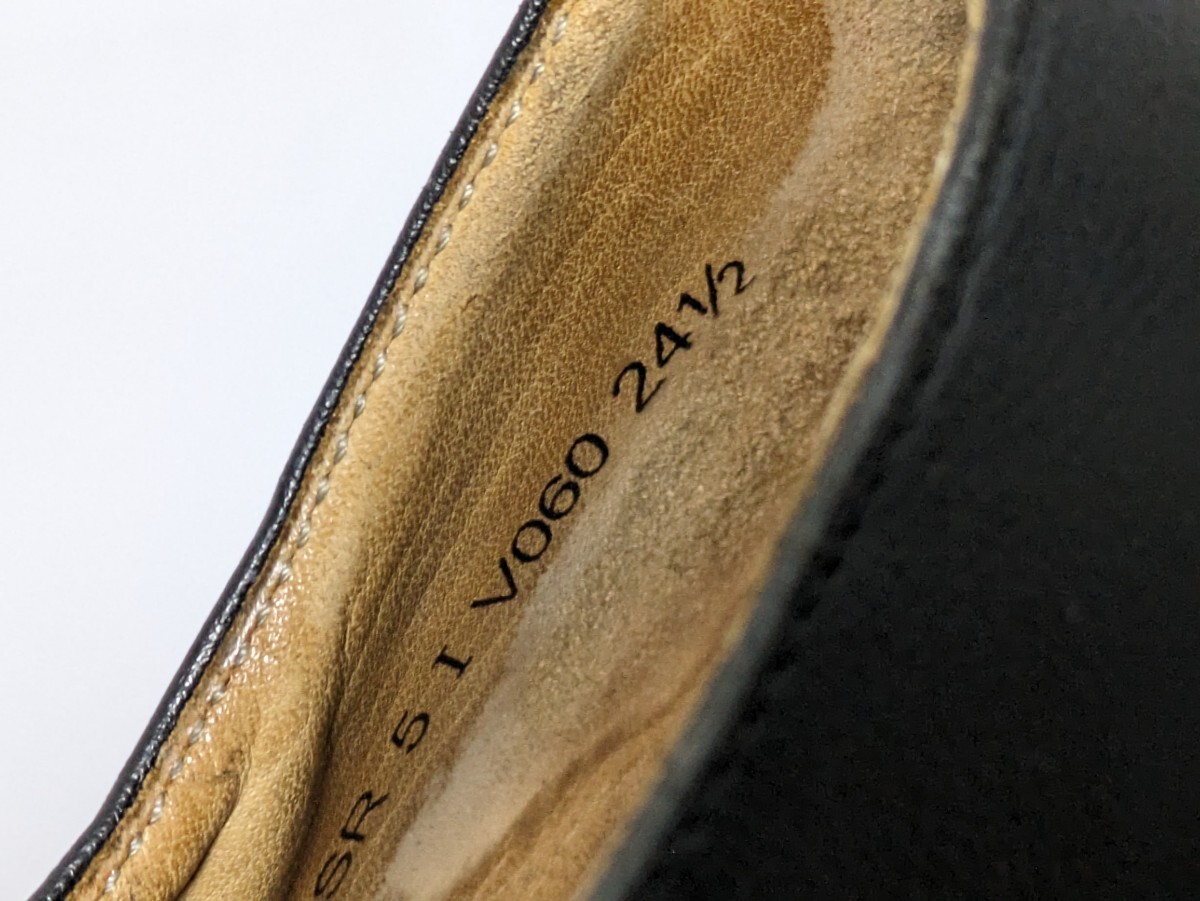 REGAL　worthcollection 24.5cm　ストレート　ビジネスシューズ　外羽根　高級靴　本革　フォーマル　紳士靴　メンズ　ブラック　送料無料
