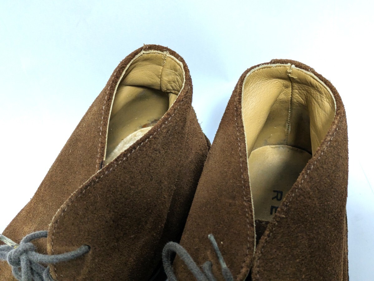REGAL 25cm スエード デザートブーツ ブラウン 高級靴　本革　メンズ　フォーマル　プレーントゥ　紳士靴　革靴　ショート　送料無料！_画像8
