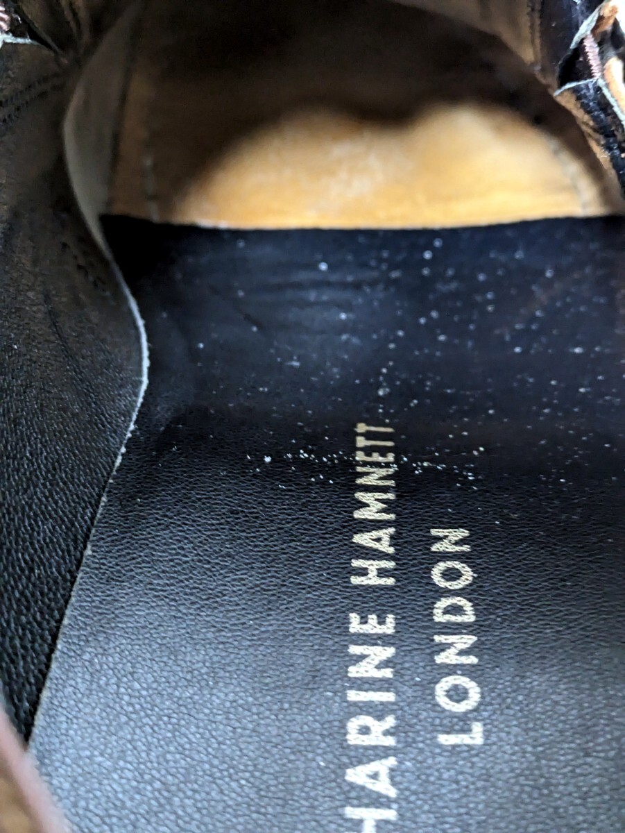 KATHARINE HAMNETT　26cm ビジネスシューズ　スワールトゥ　ブラウン　高級靴　本革　レザー　フォーマル　紳士靴　ドレス　送料無料_画像8