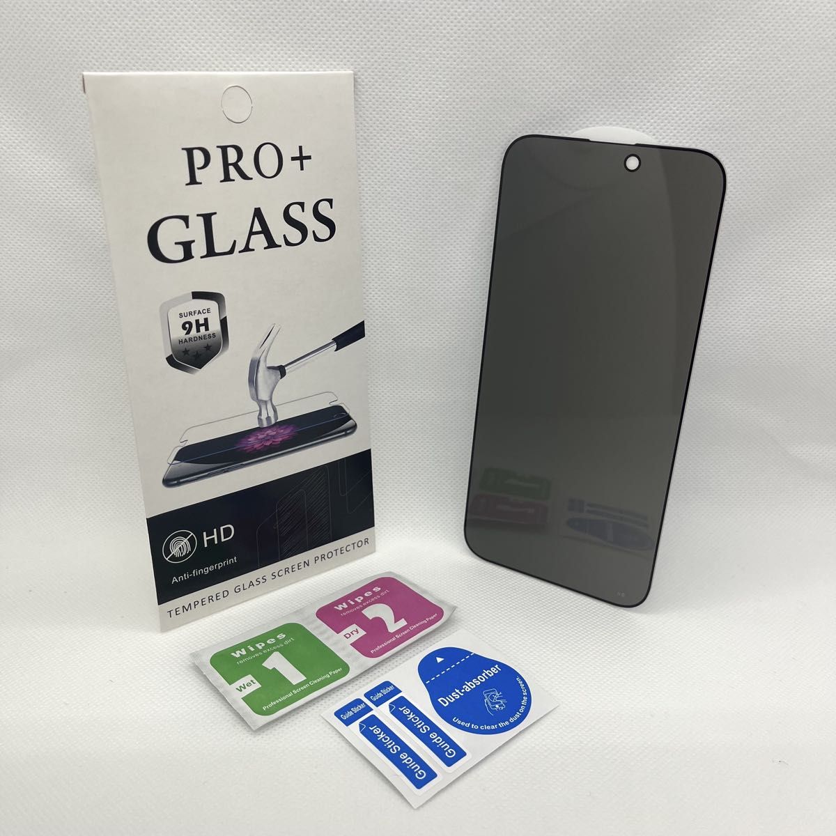 iPhone 15Plus / iPhone 15ProMax対応 覗き見防止全面保護強化ガラスフィルム