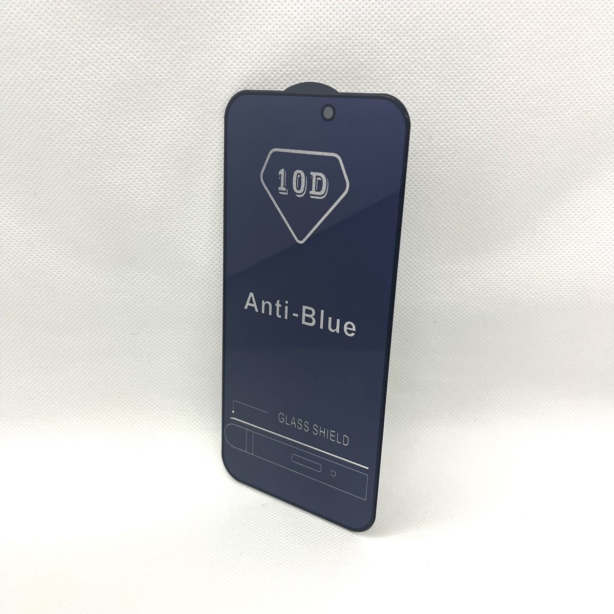 iPhone15Plus対応 ブルーライトカット全面保護強化ガラスフィルム&背面カメラレンズ用透明強化ガラスフィルムセット