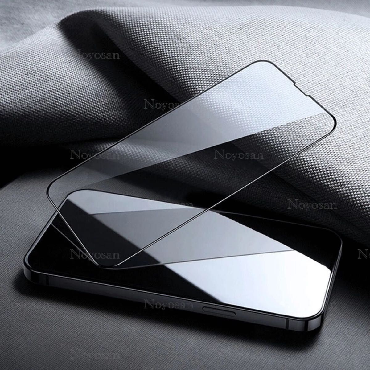 iPhone15Plus対応 ブルーライトカット全面保護強化ガラスフィルム&背面カメラレンズ用透明強化ガラスフィルムセット