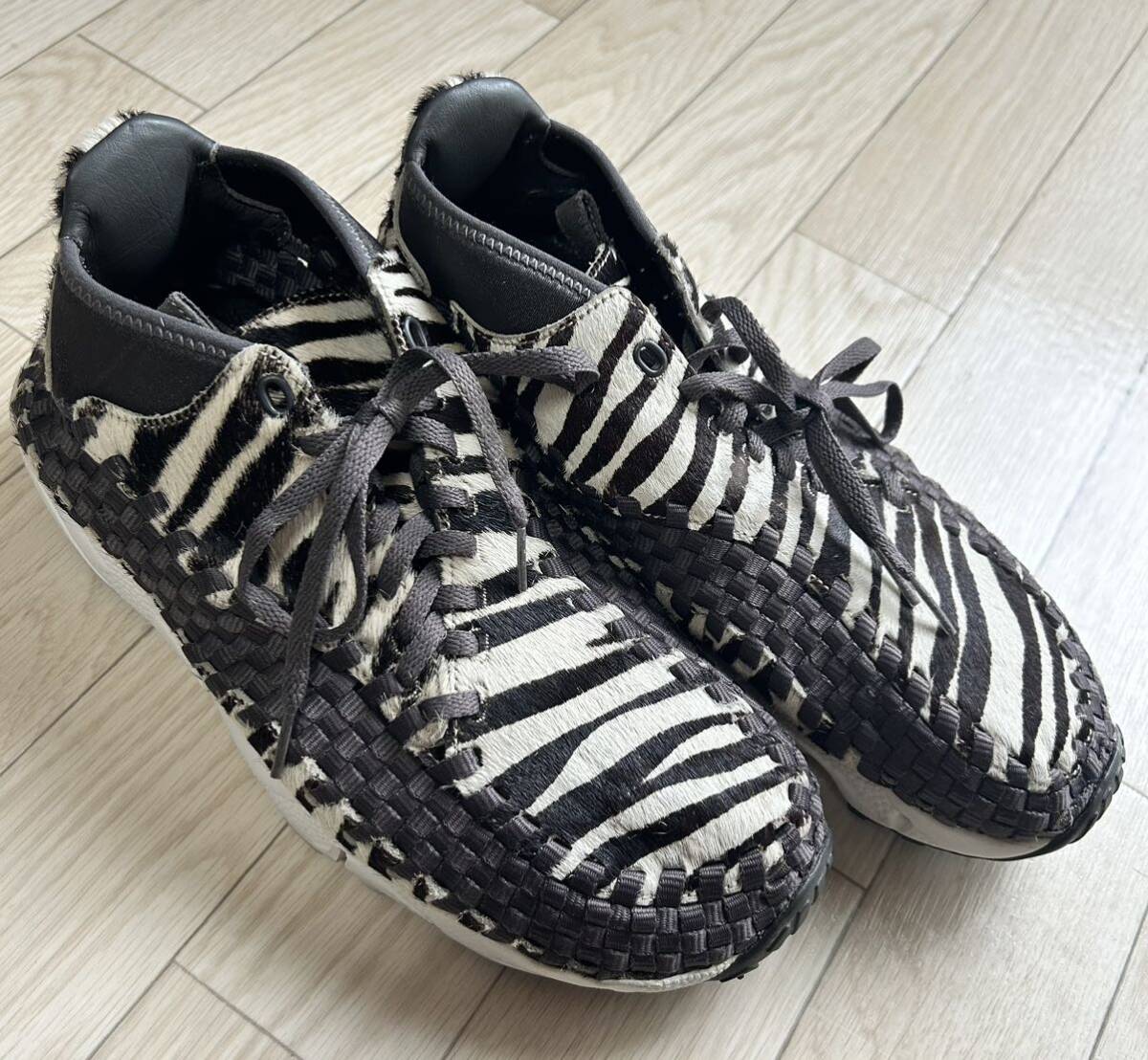 NIKE AIR FOOTSCAPE WOVEN ナイキ エア フットスケープ ウーブン ゼブラ ハラコ チャッカ AIR FORCE エアフォース _画像1