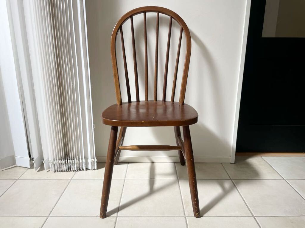 フープバックチェア 英国アンティーク 木製 イス 椅子 古木 ヴィンテージチェア 4_画像2
