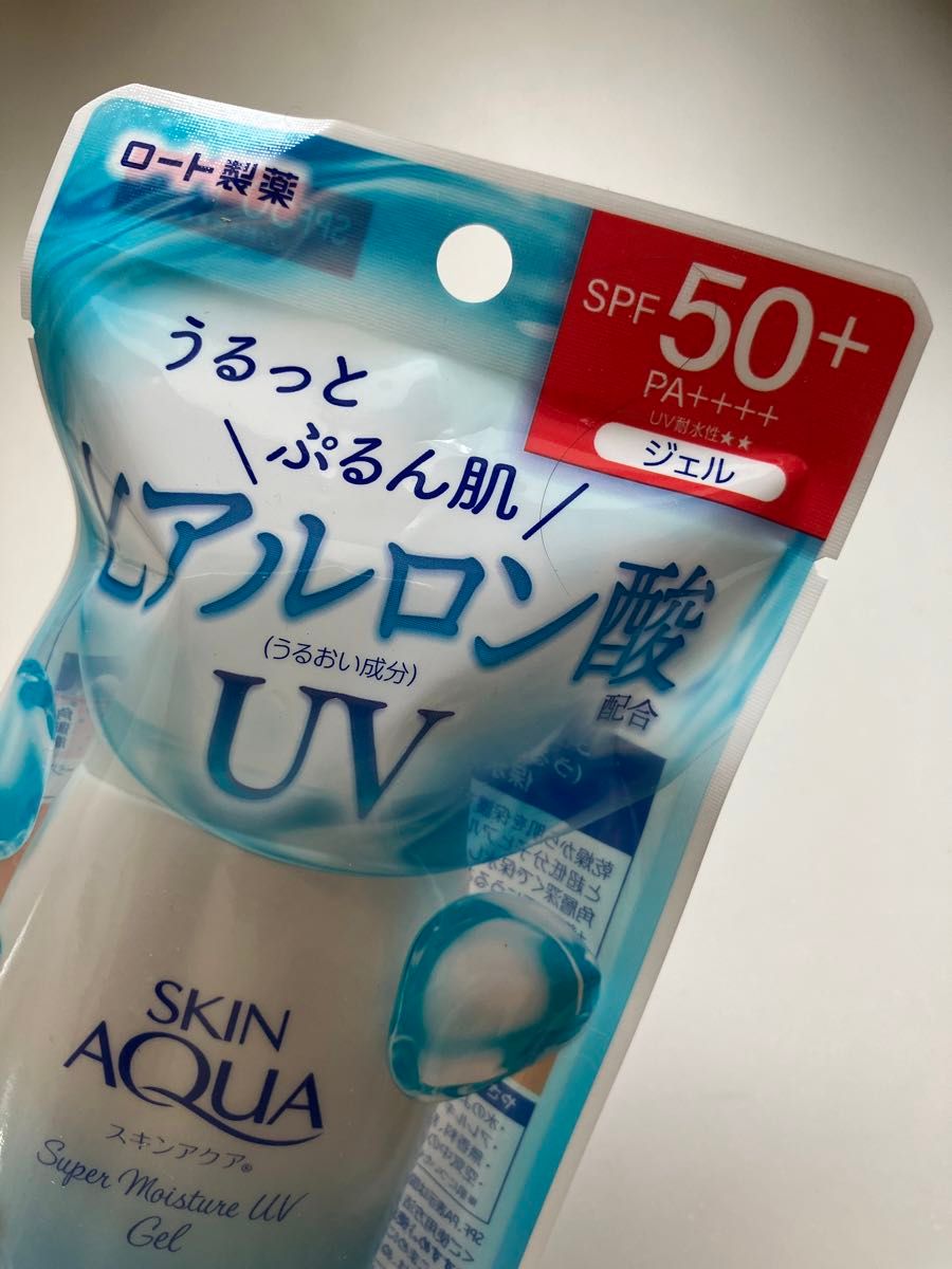 日焼け止め スキンアクア UV ジェル エッセンス ヒアルロン酸配合 顔 からだ用 SPF50+