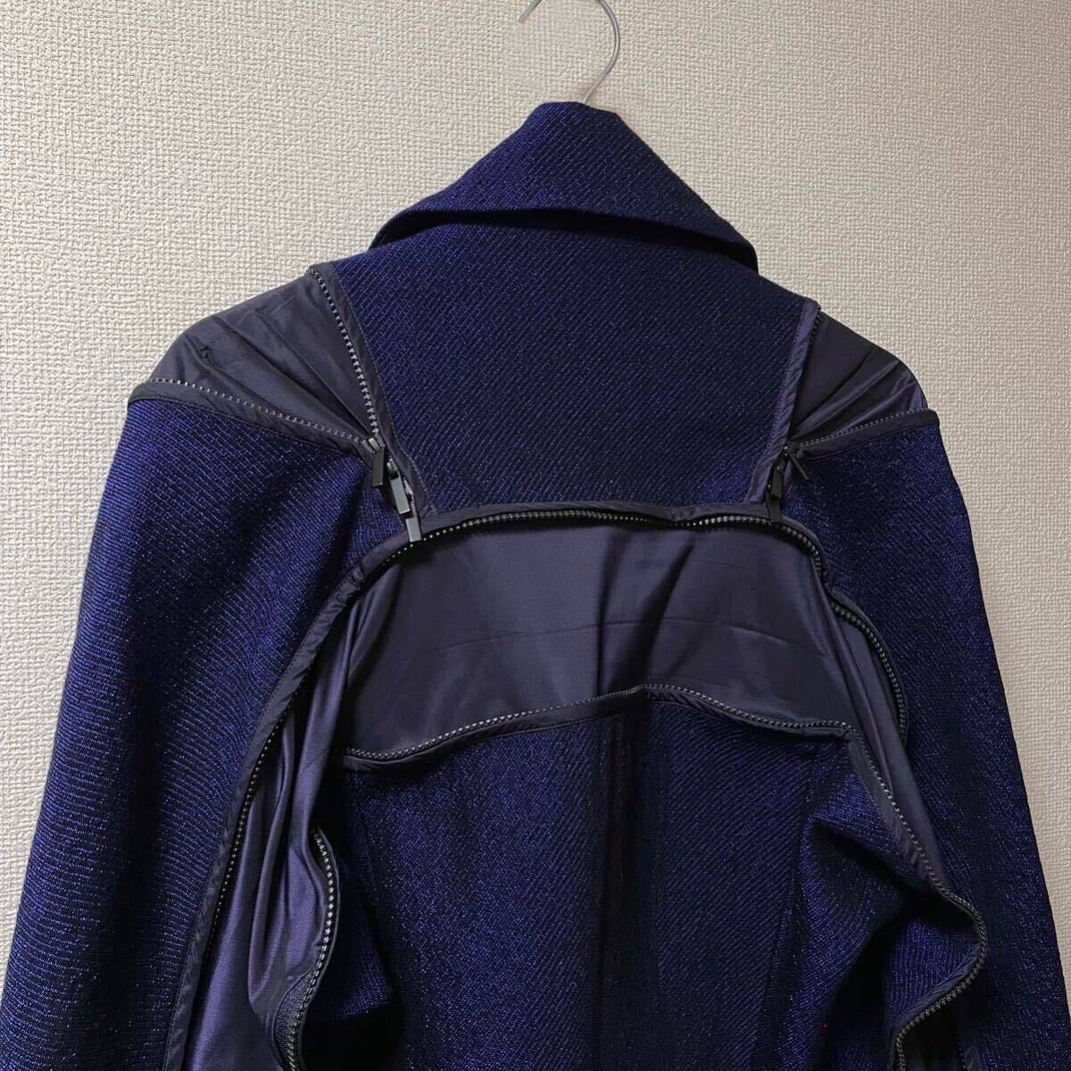 ISSEY MIYAKE 変形 ジップ Pコート ジャケット ジッパー ファスナー イッセイミヤケ comme des garcons junya watanabe などお好きな方にも_画像7