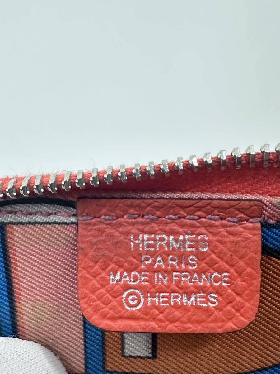 エルメス HERMES アザップコンパクト シルクイン コインケースミニ財布 ラウンドジップ_画像5